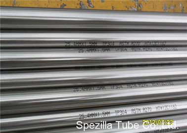 La tubería del acero inoxidable 304, la tubería de acero inoxidable 3A certificó 1,5" X 0,065" X LOS 20FT